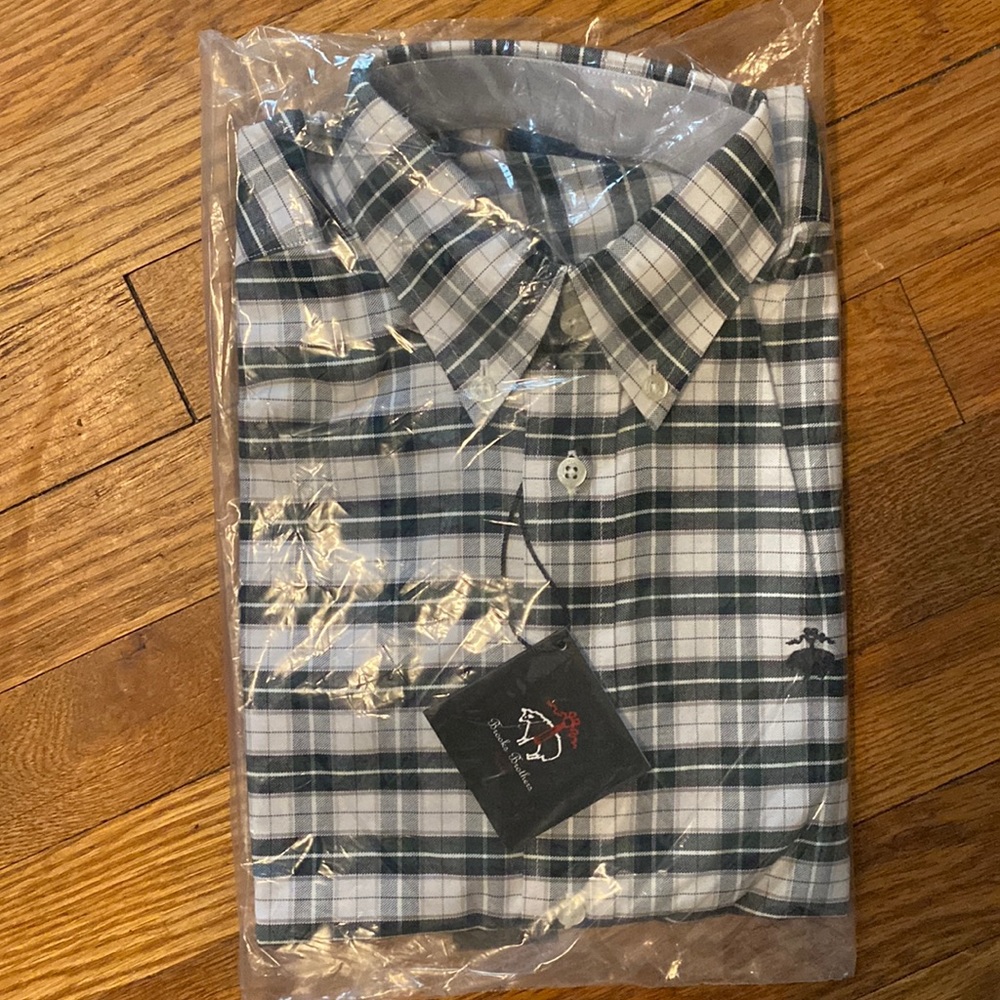 NWT! Brooks Brothers LS Boys Button up, M 10/12